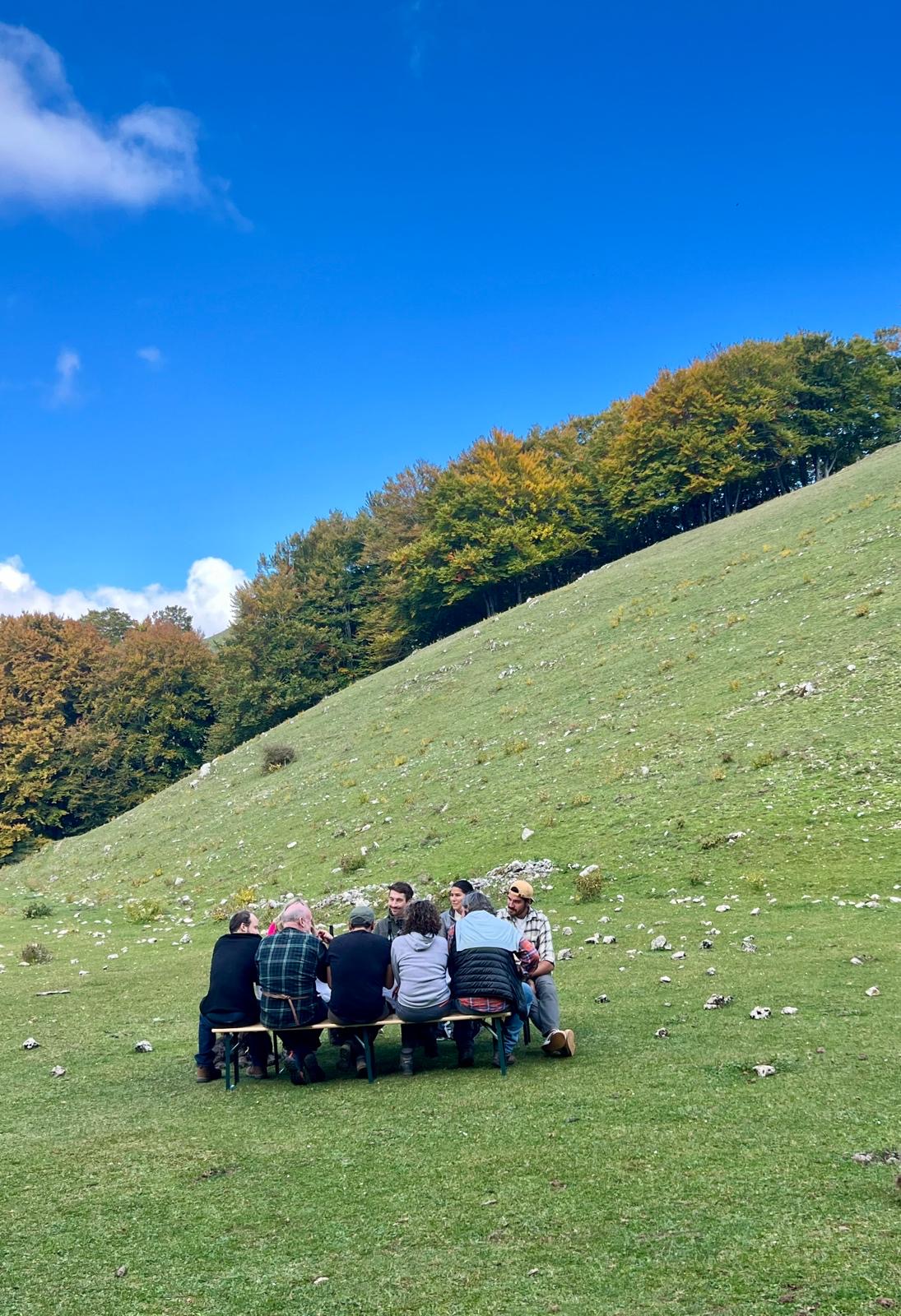 Guests at Ben's mountain table