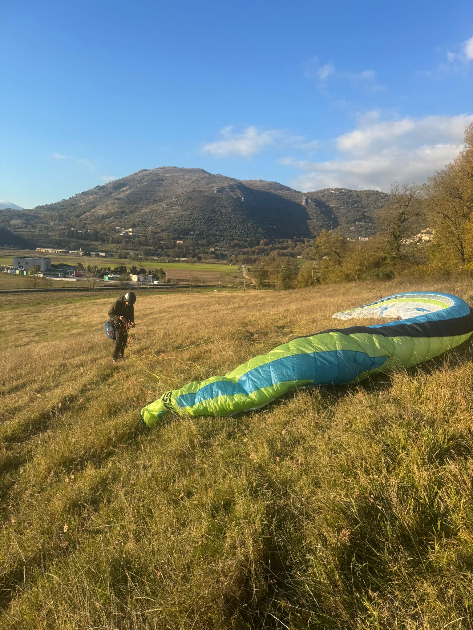 A pilot just after landing